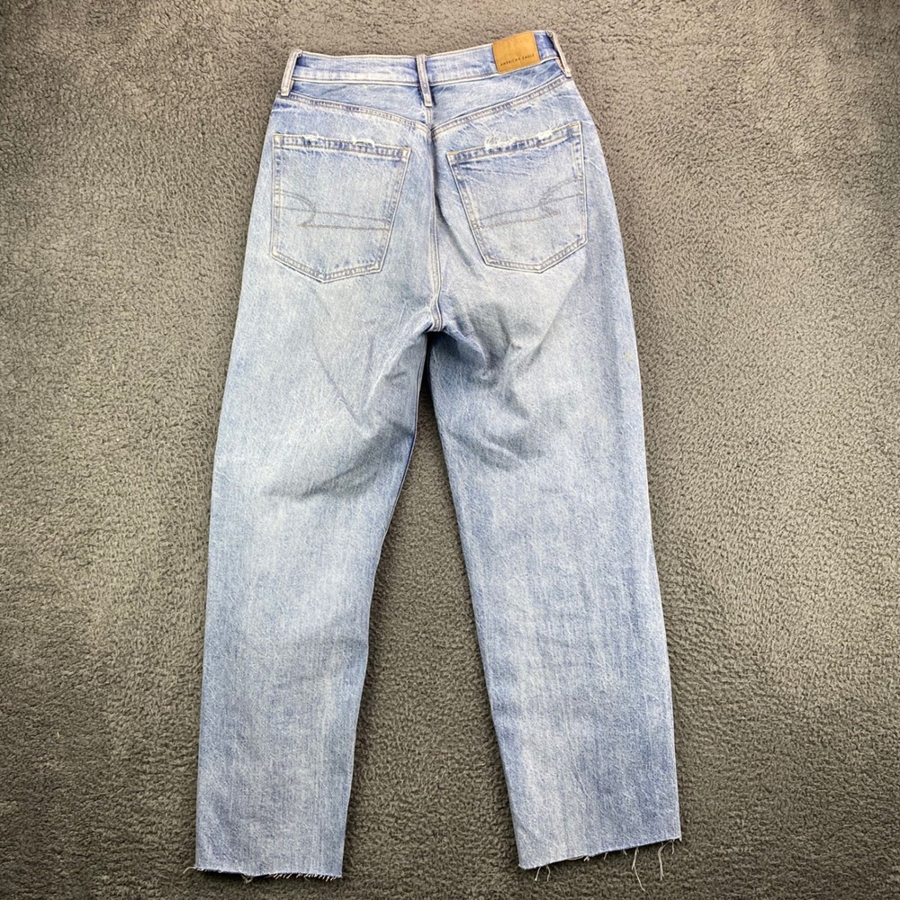 American Eagle Mom Jeans Size 2 Regular Wash Denim High Waisted Casual - Picture 7 of 8